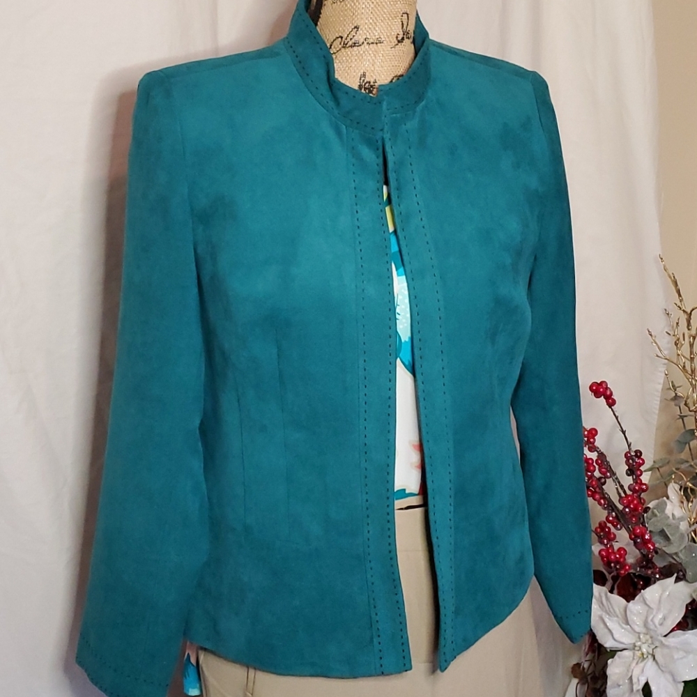 Faux Suede Blazer